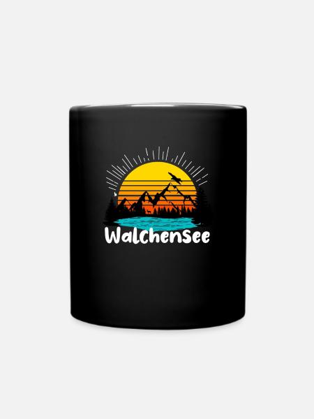 Walchensee - Tasse einfarbig - Schwarz