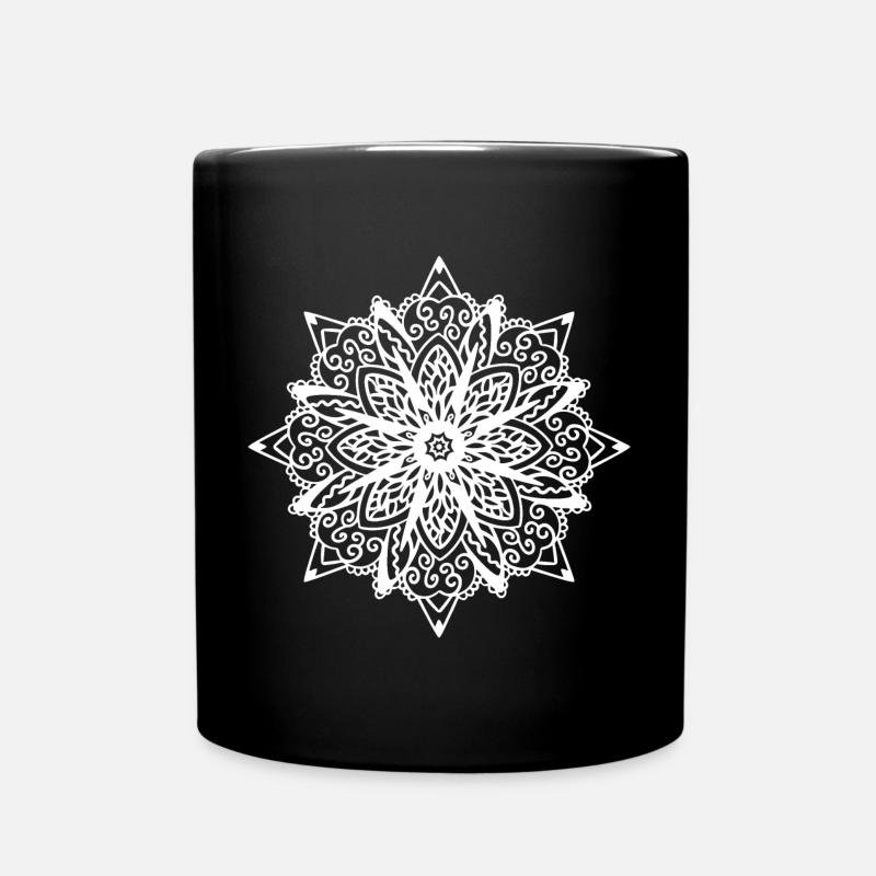 Mandala - Tasse einfarbig - Schwarz