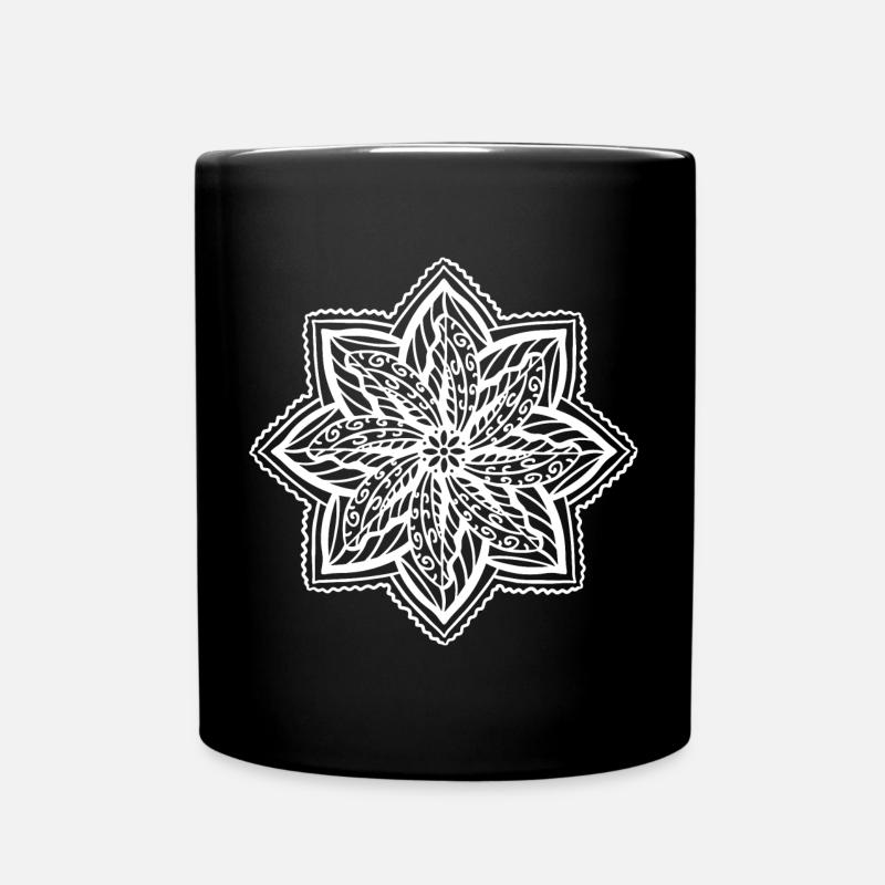 Mandala - Tasse einfarbig - Schwarz