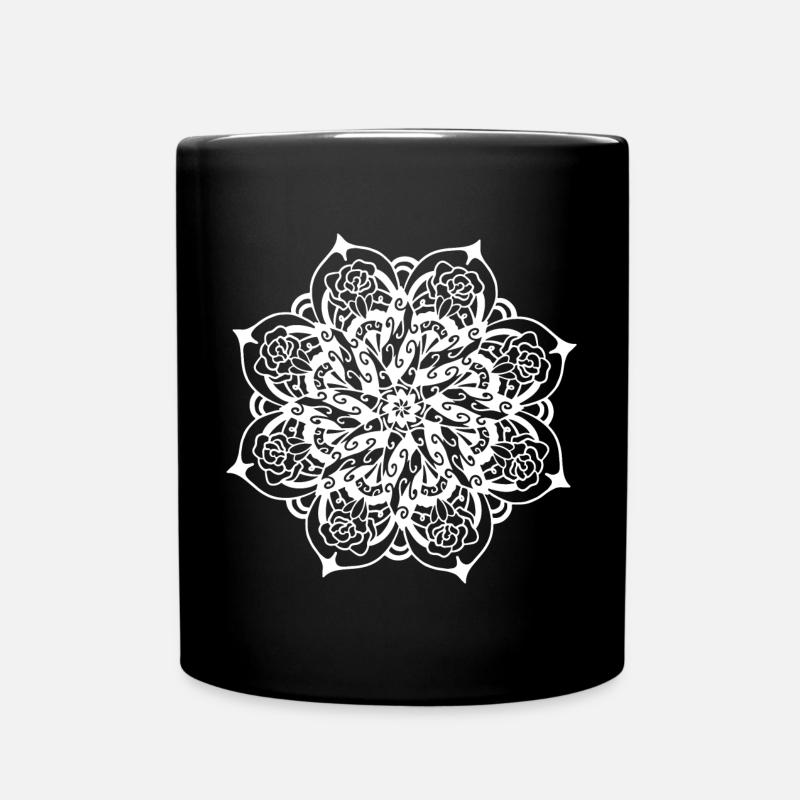 Mandala - Tasse einfarbig - Schwarz