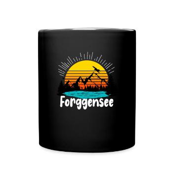 Forggensee - Tasse einfarbig - Schwarz - Vorne