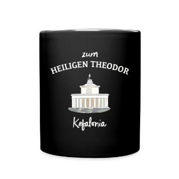 Griechenland, Kefalonia, Leuchtturm Hl. Theodor - Tasse einfarbig - Schwarz - Vorne