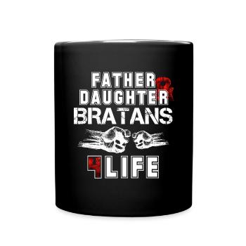 Father and daughter Bratan's gift for life - Full Colour Mug - black - Front
