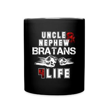Bratan's uncle and nephew for life gift - Full Colour Mug - black - Front