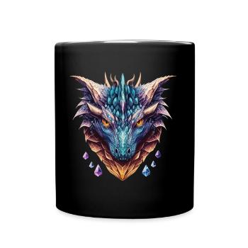 Drache retten - Tasse einfarbig - Schwarz - Vorne