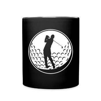 Golfball - Tasse einfarbig - Schwarz - Vorne