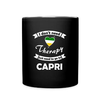Die Ferien in Capri Italien - Tasse einfarbig - Schwarz - Vorne