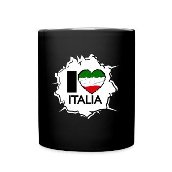 Die italienische Liebe - Tasse einfarbig - Schwarz - Vorne