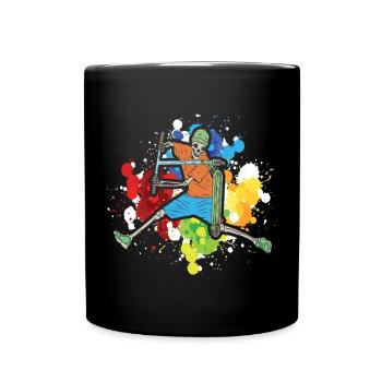 scooter stunt - Tasse einfarbig - Schwarz - Vorne