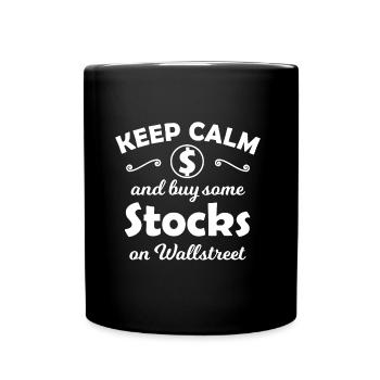 Stock Exchange and Wall Street - Full Colour Mug - black - Front