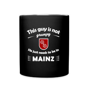 Die Mainzer - Tasse einfarbig - Schwarz - Vorne