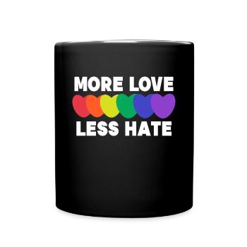 Herz Liebe Statement Lgbt Gleichberechtigung Homo - Tasse einfarbig - Schwarz - Vorne