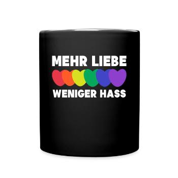 Relation de cœur LGBT STatement Amour Droits de l’homme - Mug uni - noir - Devant
