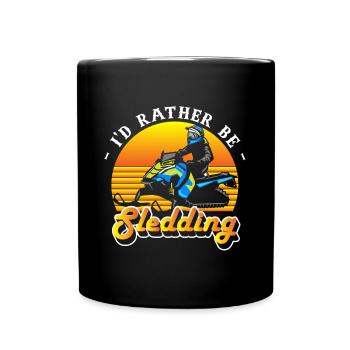 Sport Schnee Wintersport Rutschen - Tasse einfarbig - Schwarz - Vorne