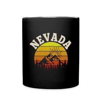 Cooles Retro Vintage Nevada Amerika USA - Tasse einfarbig - Schwarz - Vorne