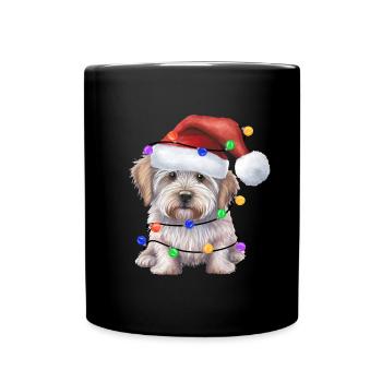 Christmas Dog - Full Colour Mug - black - Front