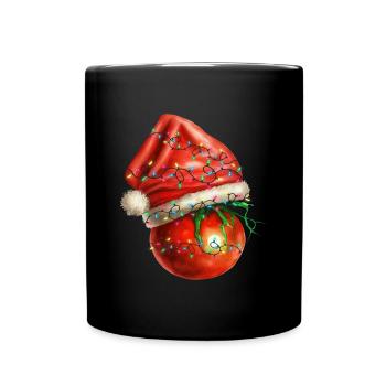 Tomate de Noël - Mug uni - noir - Devant