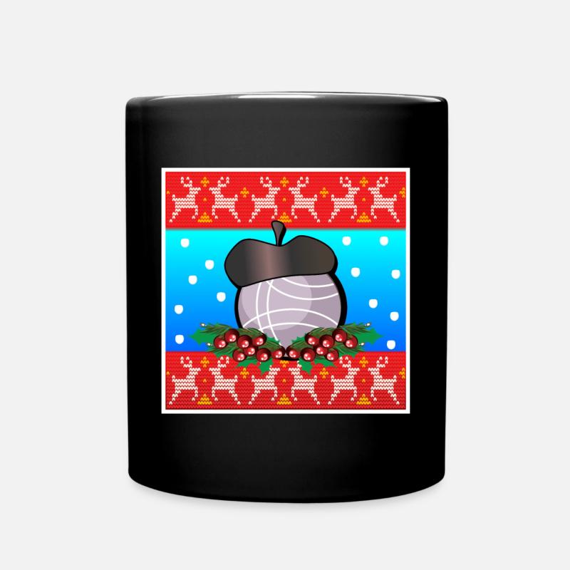 Frohe Weihnachten - WINTER Petanque - BOULE - Tasse einfarbig - Schwarz