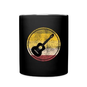 Guitariste acoustique Musicien Musicien Guitariste - Mug uni - noir - Devant