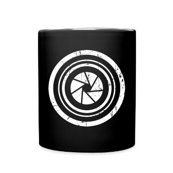 Photo Camera Lens - Full Colour Mug - black - Front