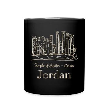 Jordanie, ancienne Gerasa, temple de Jupiter - Mug uni - noir - Devant