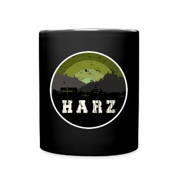 Harz Skyline - Tasse einfarbig - Schwarz - Vorne