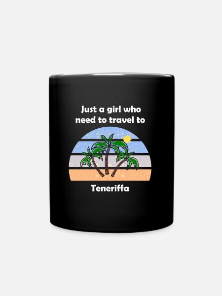 Urlaub in Teneriffa - Tasse einfarbig - Schwarz