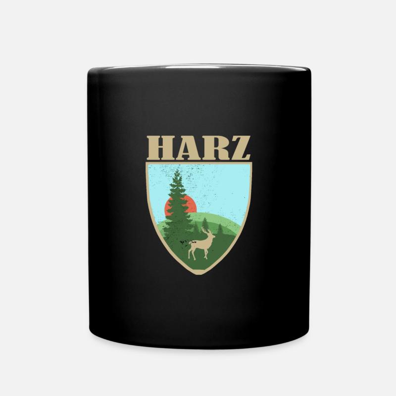 Harz Gebirge - Tasse einfarbig - Schwarz