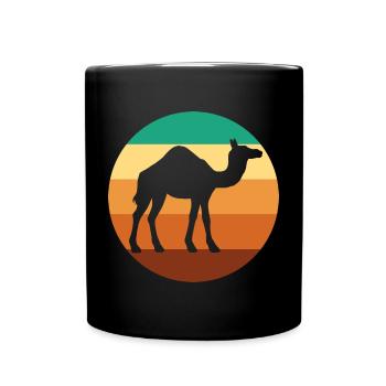 Camel Squad Vintage Wildlife Nature Desert Animals - Full Colour Mug - black - Front