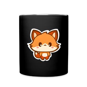 Fuchs - Tasse einfarbig - Schwarz - Vorne