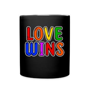 Love Statement Rights Gay Pride Pride - Full Colour Mug - black - Front