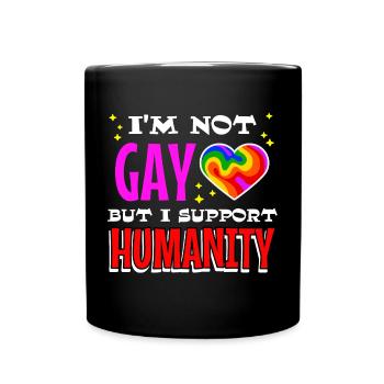 Déclaration de sexualité Gay Lgbt Heart Love - Mug uni - noir - Devant