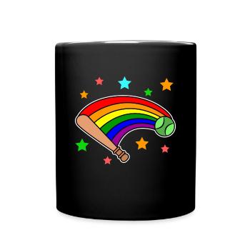 Lgbt Parade Rainbow Flag Sexuality Bisexual - Full Colour Mug - black - Front