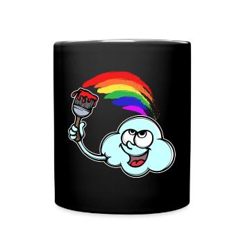 Lustig Lgbt Homo Regenbogen Bisexuell Transgender - Tasse einfarbig - Schwarz - Vorne
