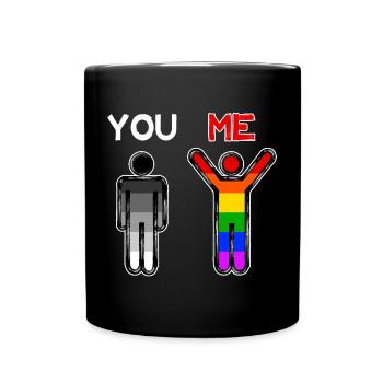 Gleichgeschlechtliche Partnerschaft Lgbt Beziehung - Tasse einfarbig - Schwarz - Vorne