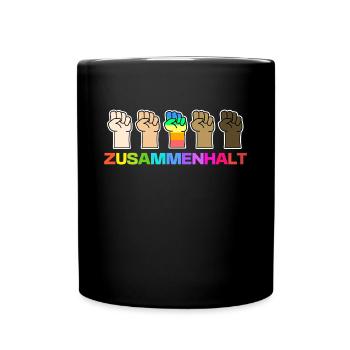 Lgbt Menschenrechte Transgender Regenbogen Spruch - Tasse einfarbig - Schwarz - Vorne