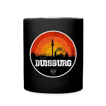 Duisburg Skyline - Tasse einfarbig - Schwarz - Vorne