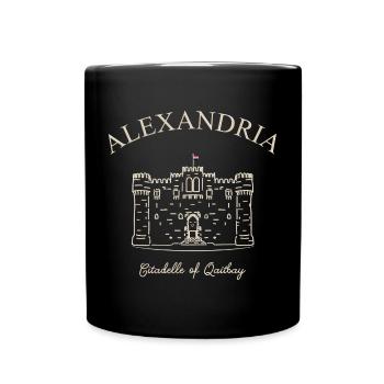 Egypt, Citadelle Qaitbay in Alexandria - Full Colour Mug - black - Front