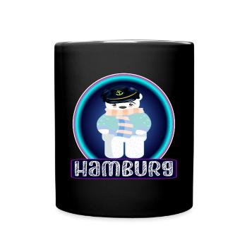 HAMBURG - EISBÄR KAPITÄN - SEGELN ALSTER - Tasse einfarbig - Schwarz - Vorne