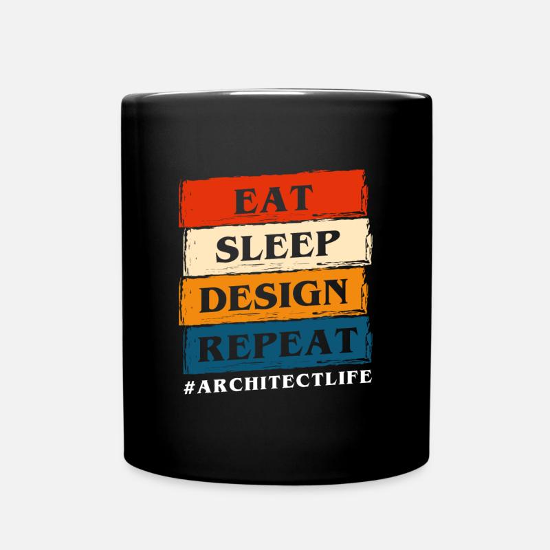 Architekt Gebäude Hausbau - Tasse einfarbig - Schwarz