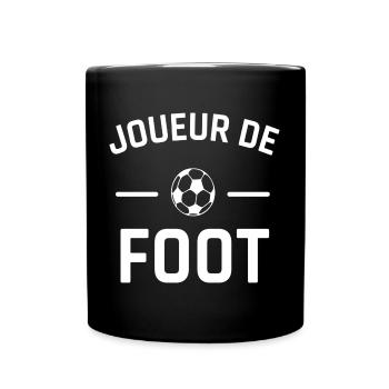 Joueur de foot humour football cadeau footballeur - Mug uni - noir - Devant