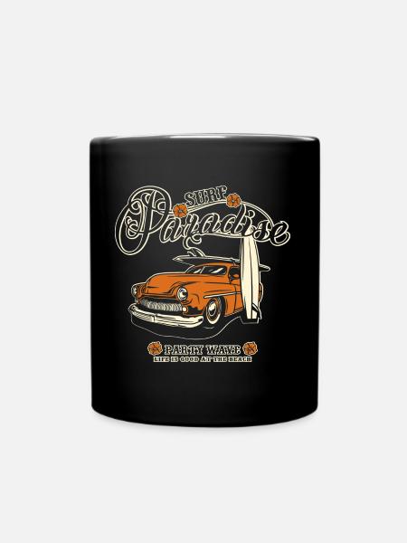 Surf Paradise - Hot Rod Car - Mug uni - noir