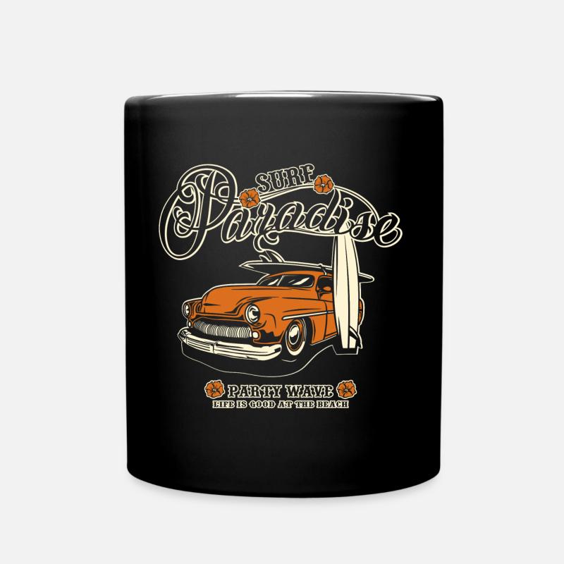 Surf Paradise - Hot Rod Car - Mug uni - noir