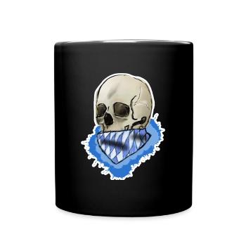 Bayern Skull - Tasse einfarbig - Schwarz - Vorne
