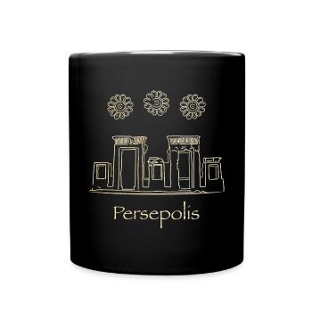 Persepolis im Iran, Ausgrabungsstätte - Tasse einfarbig - Schwarz - Vorne