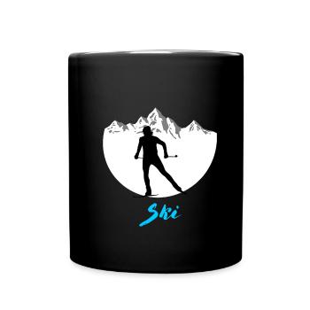 Cross-country skiing - Full Colour Mug - black - Front