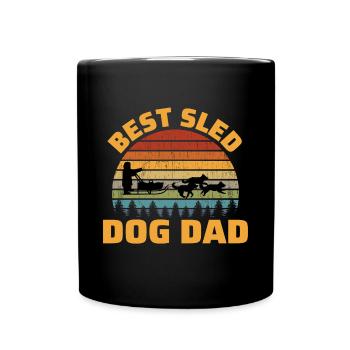 Husky Schlitten Schlitten Hunderennen Alaskan Racers Vater - Tasse einfarbig - Schwarz - Vorne