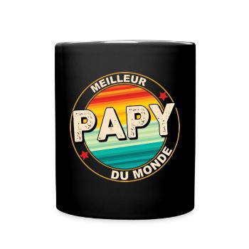 Bester Opa der Welt - Tasse einfarbig - Schwarz - Vorne