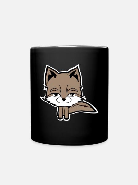 Fuchs - Tasse einfarbig - Schwarz