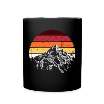 Sunset Ridge Mountain Circle - Full Colour Mug - black - Front